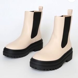 NEW Lulus nude ankle boots